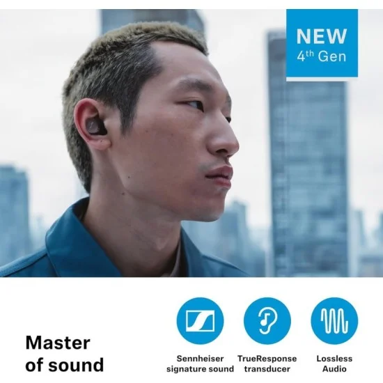 Sennheiser Momentum True Wireless 4 Earphones, 700365 - Black